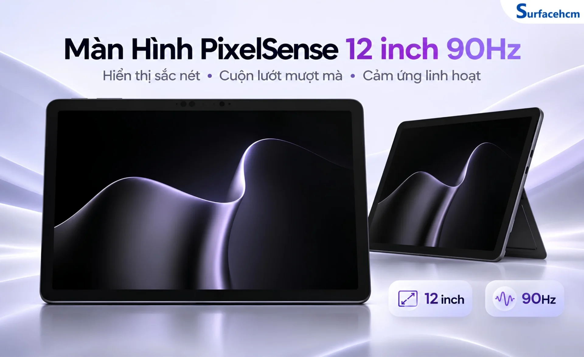 Surface Pro 12-inch thế hệ 2 sử dụng màn hình PixelSense LCD 12 inch 90 Hz