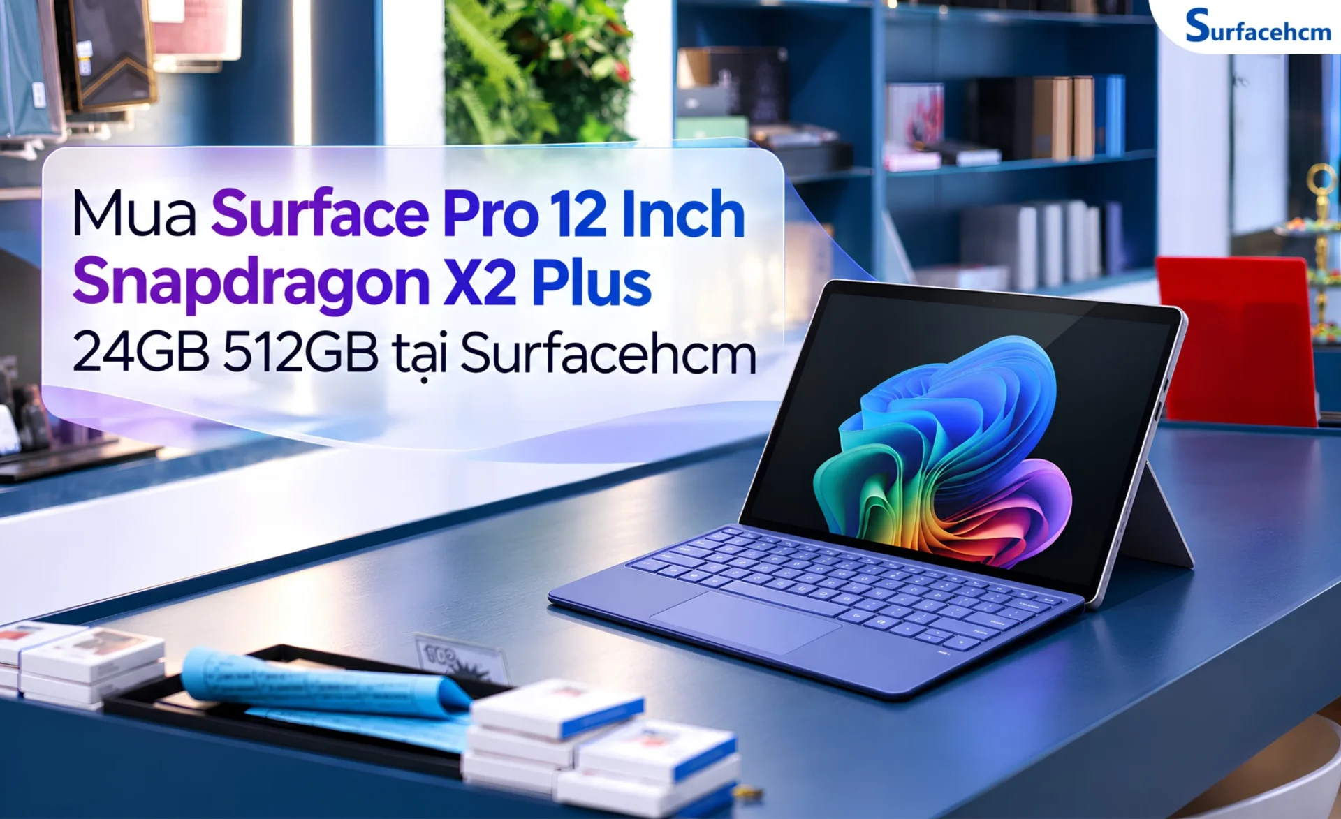 Mua Surface Pro 12 Inch Snapdragon X2 Plus 24GB 512GB tại Surfacehcm