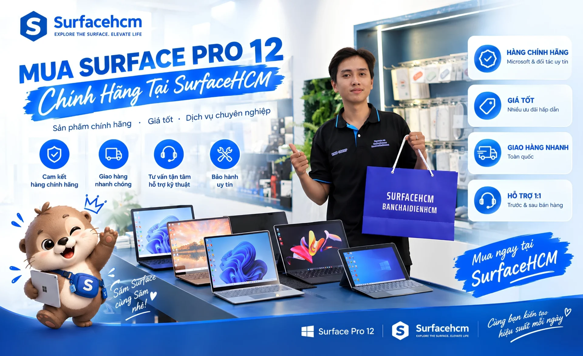 Mua Surface Pro 12 Chính Hãng Tại Surfacehcm