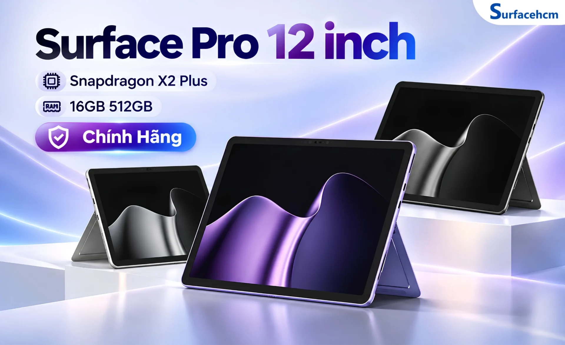 Surface Pro 12 inch Snapdragon X2 Plus 16GB 512GB Chính Hãng