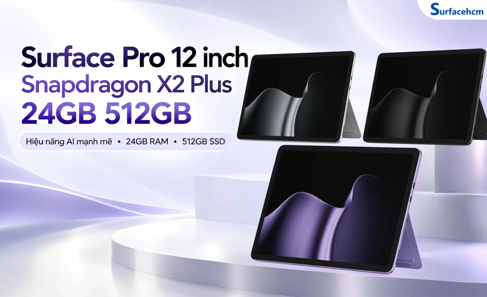 Surface Pro 12 Inch Snapdragon X2 Plus 24GB 512GB Chính Hãng