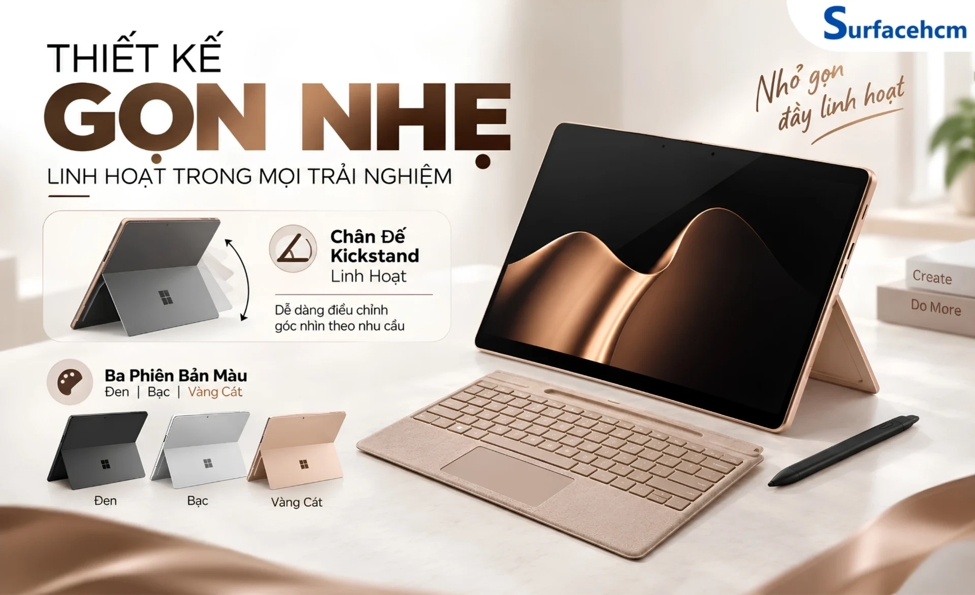 Surface Pro 12 vẫn giữ thiết kế giống Surface Pro 11, mang tính di động cao