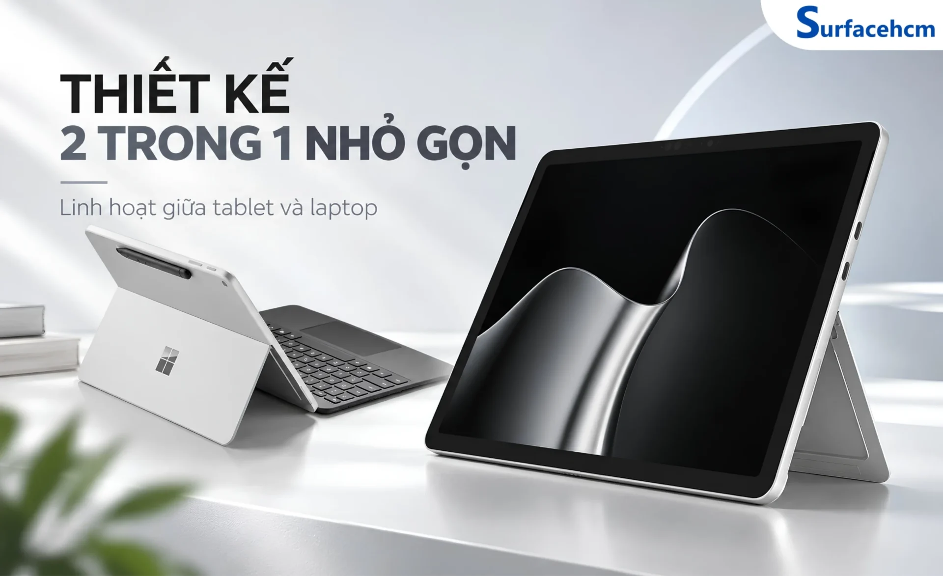 Surface Pro 12 inch thiết kế nhỏ gọn, mỏng nhẹ