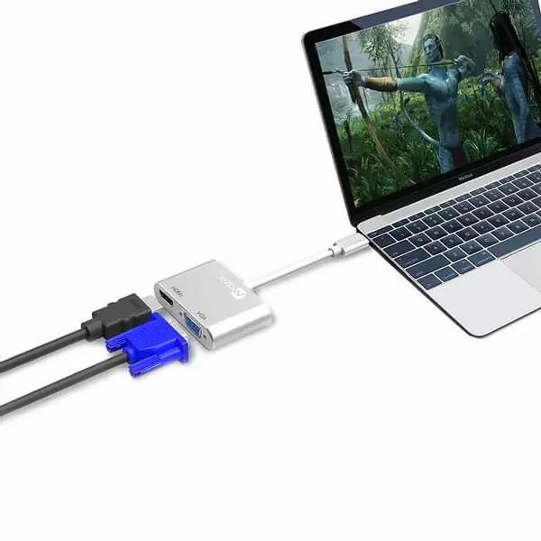 Hub chuyển đổi Mazer Mini Displayport to HDMI + VGA