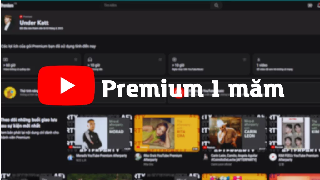 Gói nâng cấp Youtube Premium 1 năm