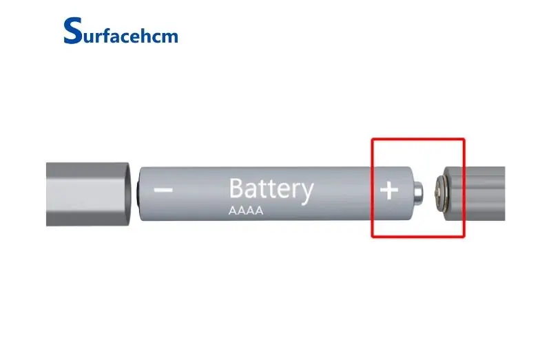 Các thao tác thực hiện để thay pin cho Surface Pen