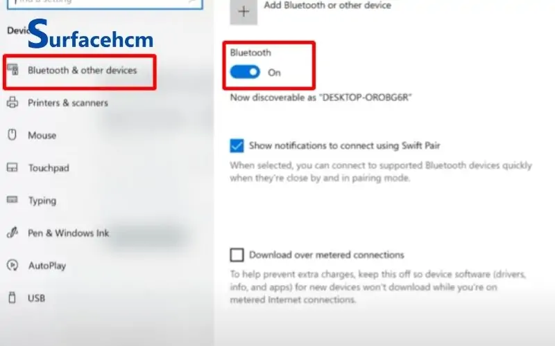 Các bước thực hiện kết nối Surface Pen với Surface Pro