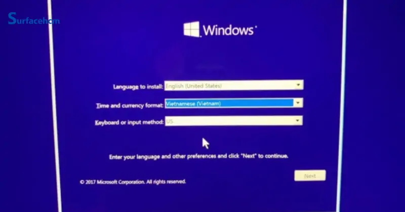 cài đặt ngôn ngữ và múi giờ