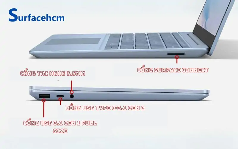 Cổng kết nối trên Surface Laptop Go