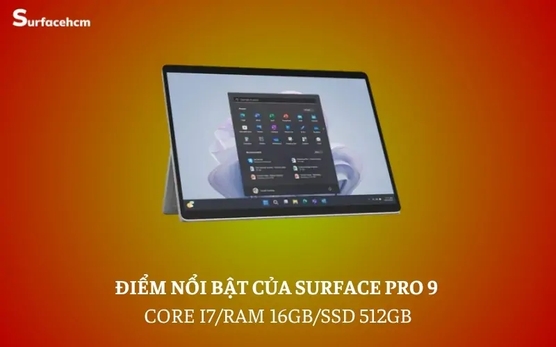 Surface Pro 9 core I7/Ram 16GB/SSD 512GB