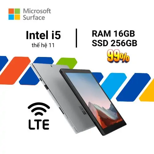 Surface Pro 7 Plus LTE I5 16GB 256GB cũ