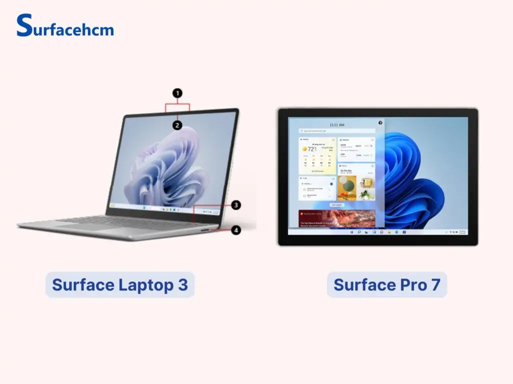 Mua surface laptop 3 hay surface pro 7