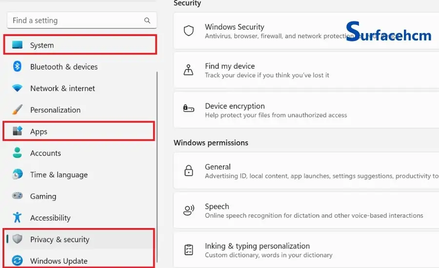 Kiểm tra hệ điều hành và phần mềm Surface cũ