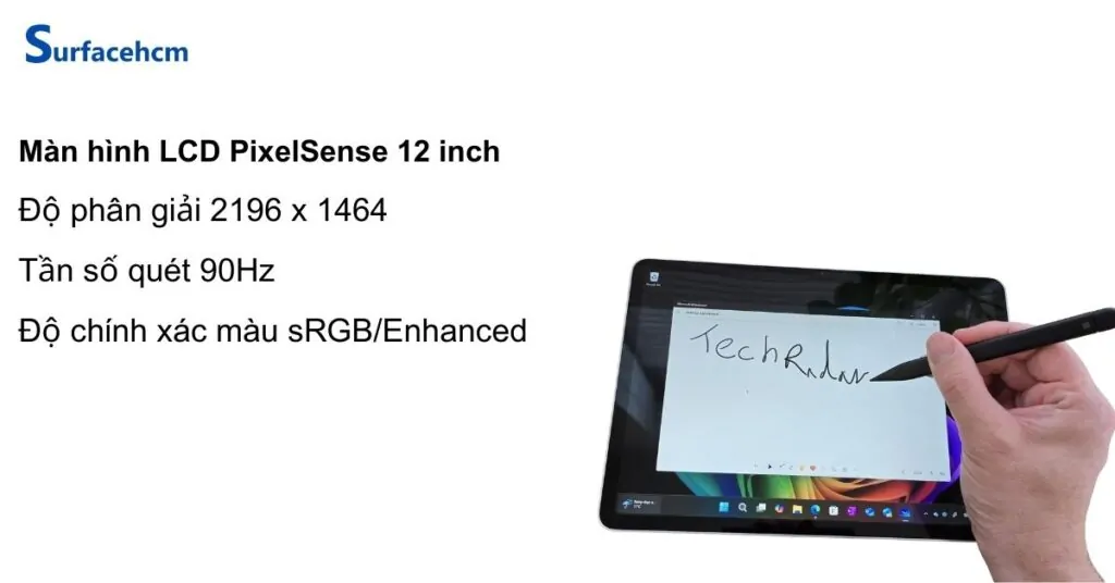 Surface Pro 12 inch có màn hình tần số quét cao