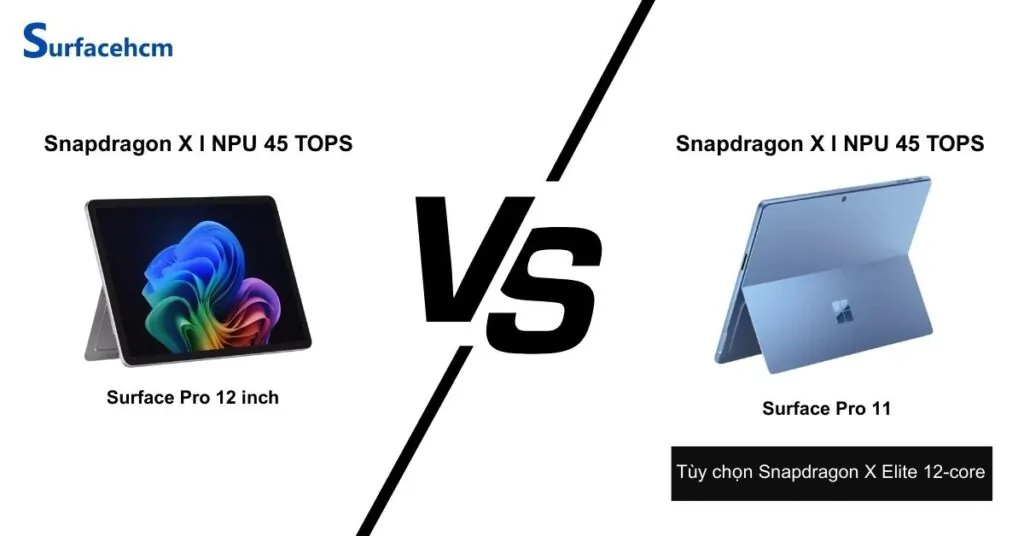Hiệu suất của Surface Pro 12 inch và Surface Pro 11