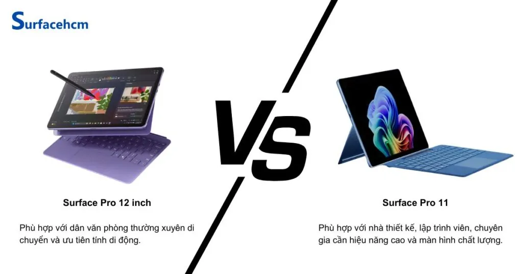 Chọn mua Surface Pro 12 Inch hay Surface Pro 11