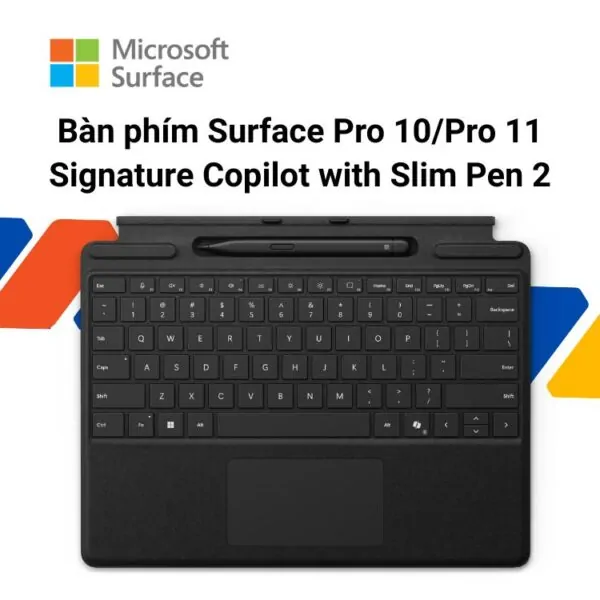 ban phim surface pro 10 11 signature copilot slim pen 2 black