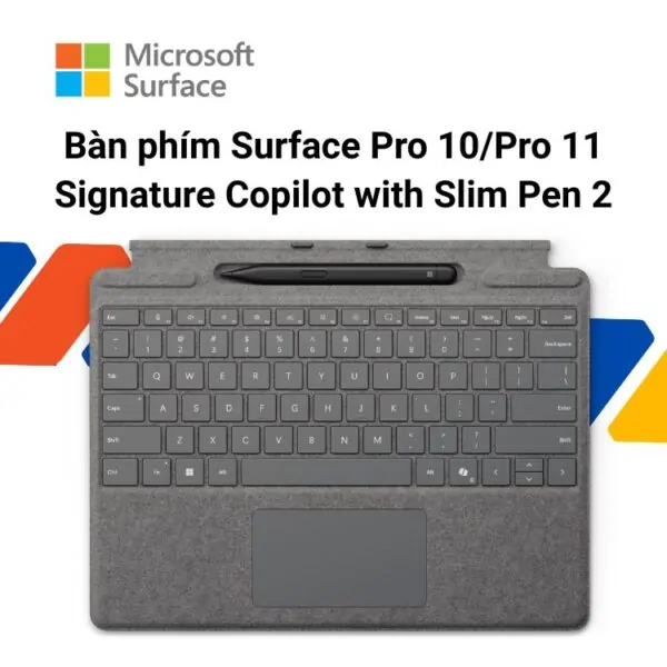 ban phim surface pro 10 11 signature copilot slim pen 2 platinum