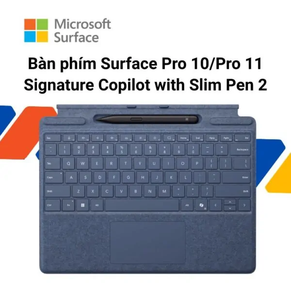 ban phim surface pro 10 11 signature copilot slim pen 2 sapphire
