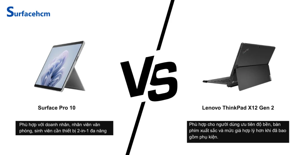 nen mua surface pro 10 hay lenovo thinkpad x12 gen 2