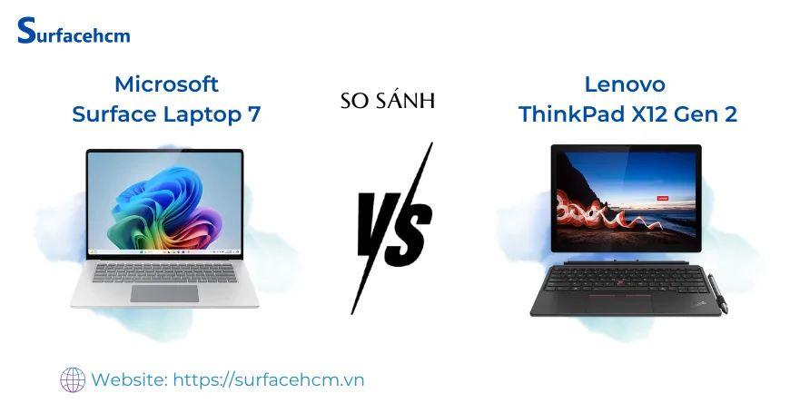 So sánh Surface Pro 10 và Lenovo ThinkPad X12 Gen 2