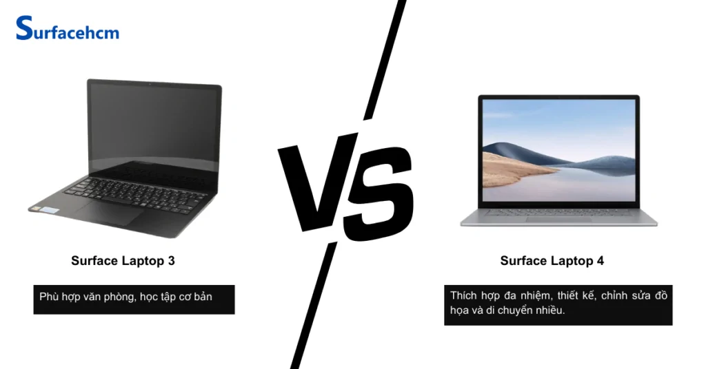 Hệ điều hành và hỗ trợ phần mềm của Surface Laptop 3 và Surface Laptop 4