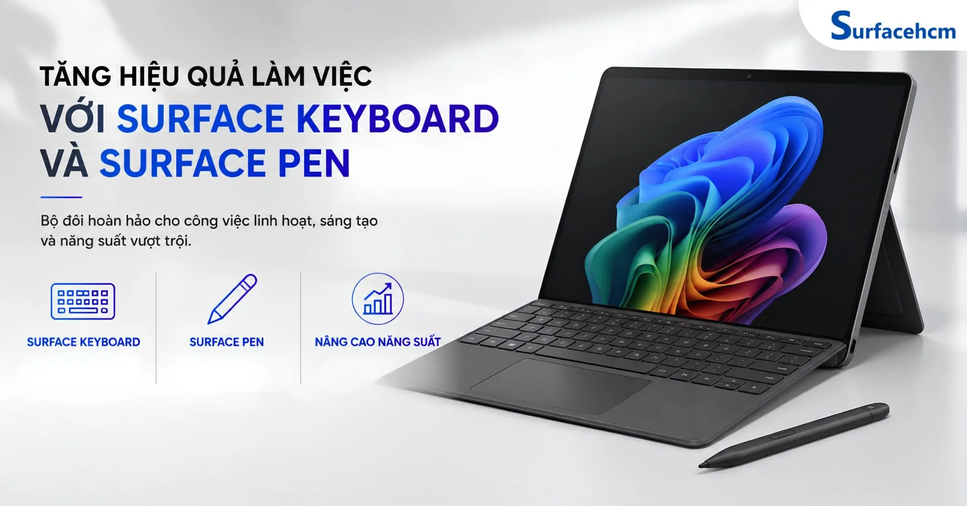 Linh Hoạt Hơn Với Surface Pro Keyboard Và Surface Slim Pen